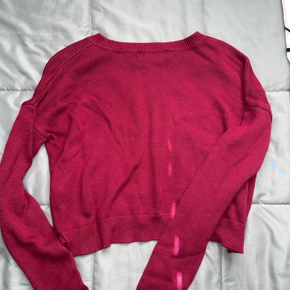 Cropped Maroon Sweater - Picture 3 of 3